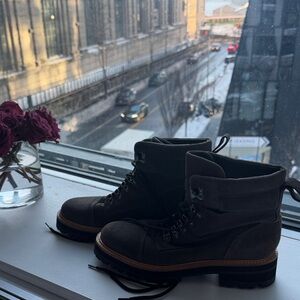 Marc Fisher Black Combat Boots